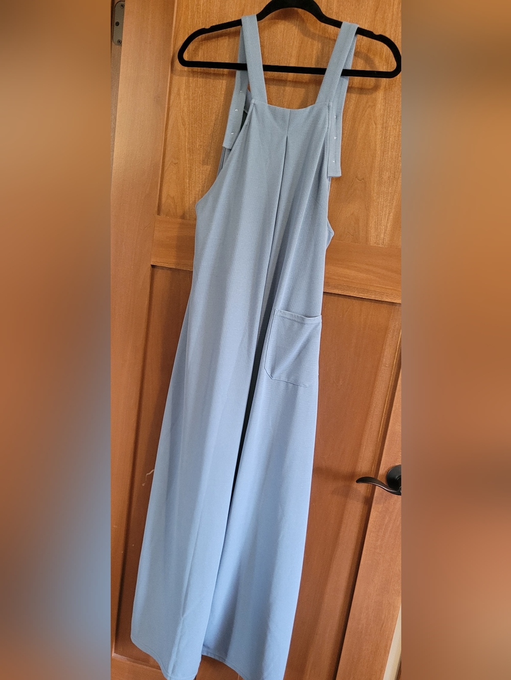 HALARA Sky Blue Pinafore Jumpsuit with Pockets - Picture 2 of 4